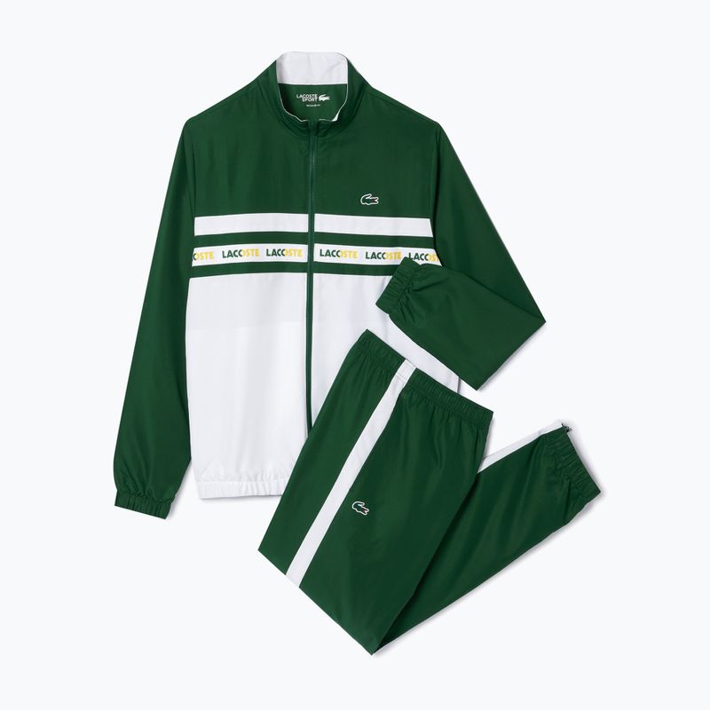 Pánská tenisová tepláková souorpava Lacoste WH7567 green/white 5