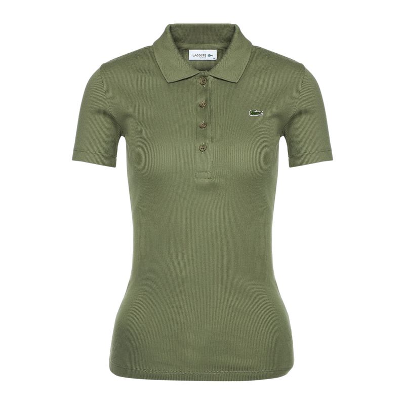 Dámské polo tričko Lacoste DF5377 khaki 4