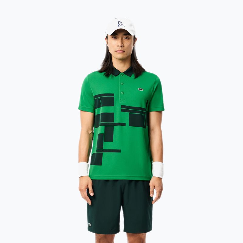 Tenisová polokošile Lacoste DH2568 fluorine green/sinople 3