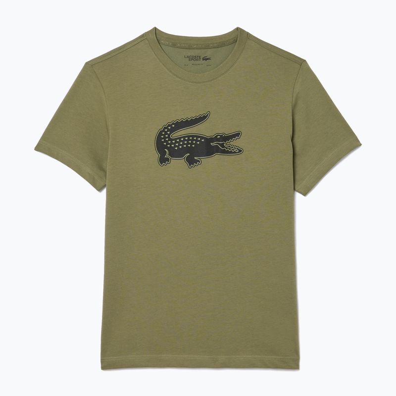 Pánské tričko  Lacoste TH2042 khaki/black 4
