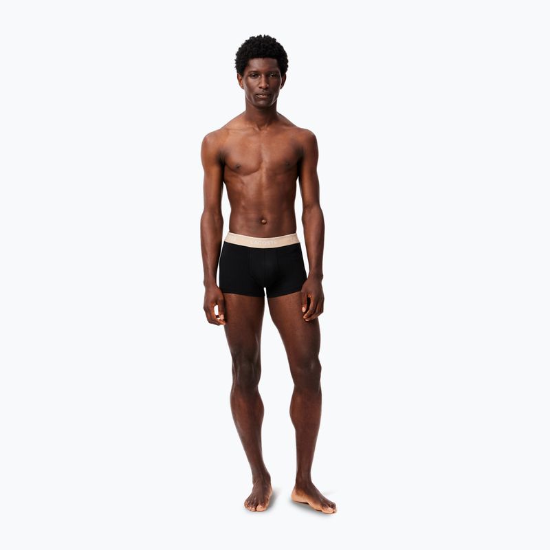 Boxerky Lacoste 5H3401 3 páry black/biscuit/baguette 5