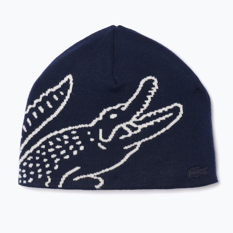 Zimní čepice  Lacoste RB3021 navy blue/flour