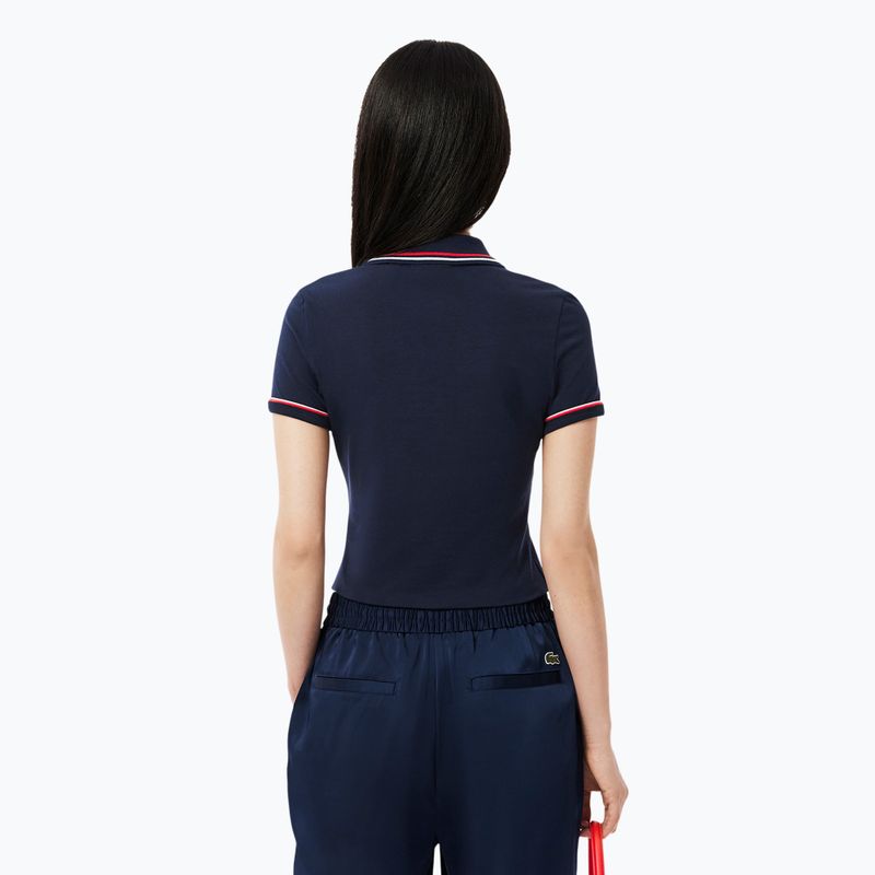 Dámské polo tričko Lacoste Polo DF9599 navy blue/rill/grenadine 2