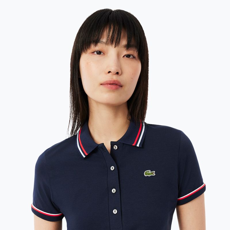 Dámské polo tričko Lacoste Polo DF9599 navy blue/rill/grenadine 3