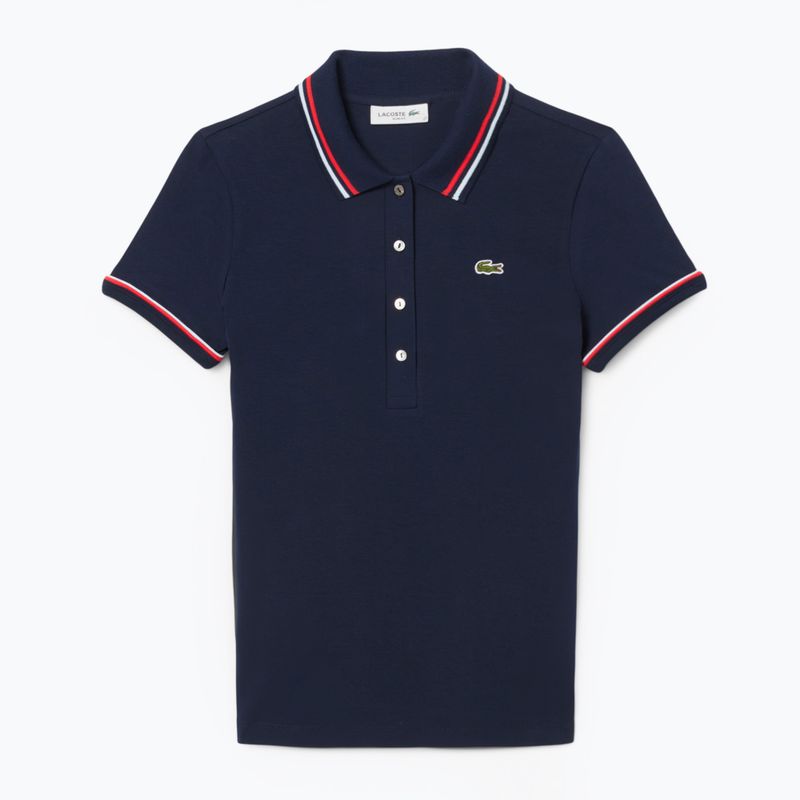 Dámské polo tričko Lacoste Polo DF9599 navy blue/rill/grenadine 4