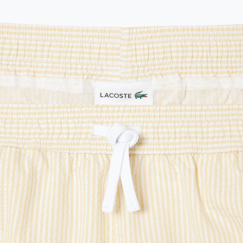 Pánské plavecké šortky Lacoste MH9089 white/yellow 2