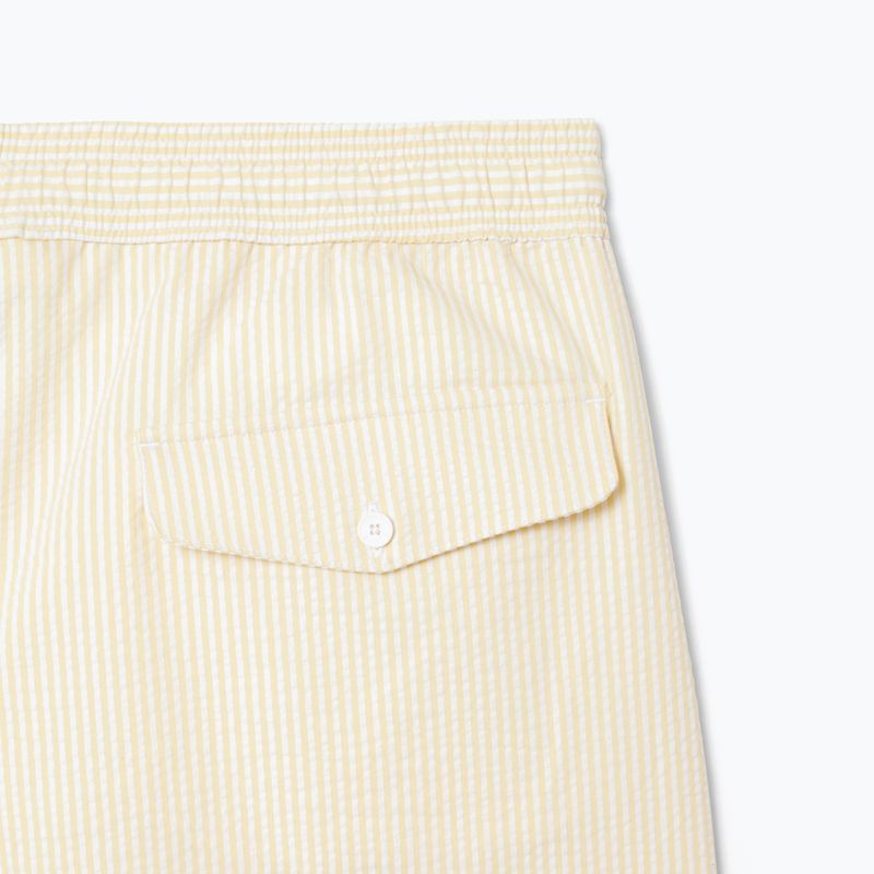 Pánské plavecké šortky Lacoste MH9089 white/yellow 4