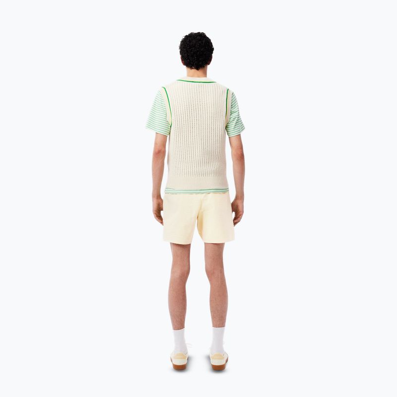 Pánské plavecké šortky Lacoste MH9089 white/yellow 8
