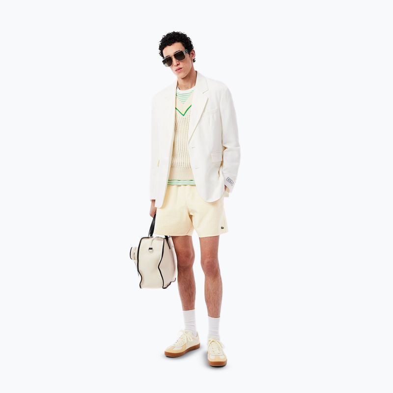 Pánské plavecké šortky Lacoste MH9089 white/yellow 9