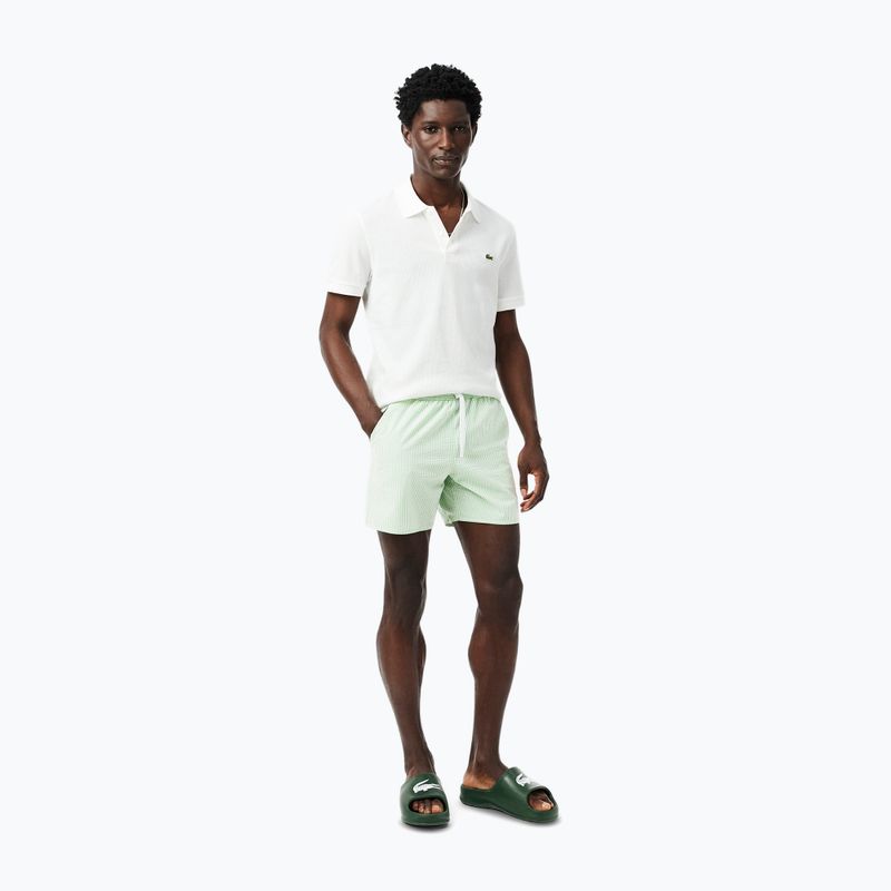 Pánské plavecké šortky Lacoste MH9089 white/liamone 6