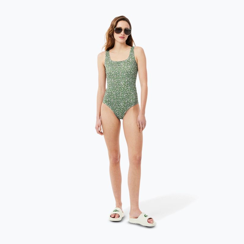 Dámské plavky Lacoste MF9608 green/flour 4