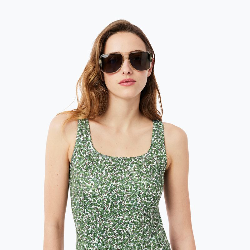 Dámské plavky Lacoste MF9608 green/flour 6