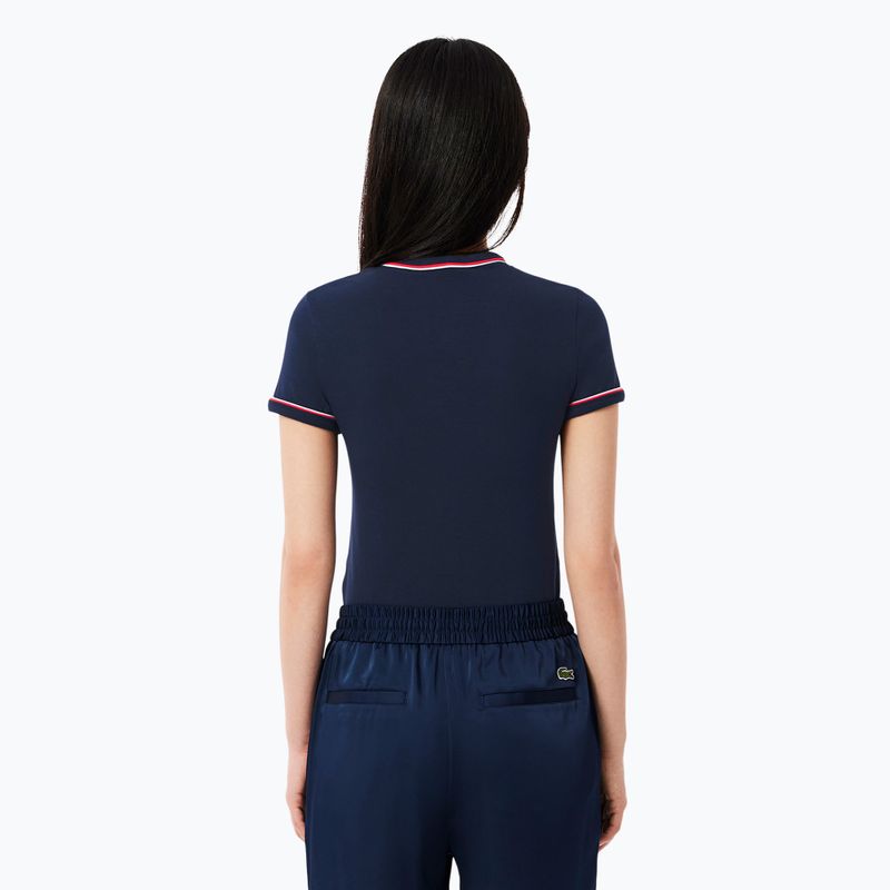 Dámské tričko Lacoste TF0347 navy blue/rill/grenadine 2