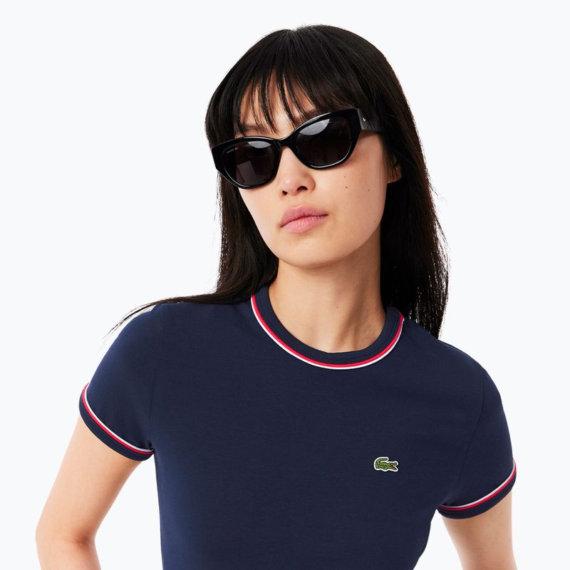 Dámské tričko Lacoste TF0347 navy blue/rill/grenadine 3