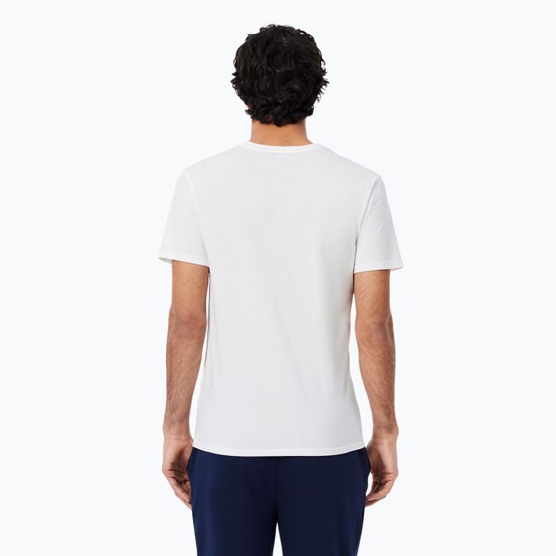 Pánské tričko Lacoste TH9007 3-pak white/silver chine/black 2
