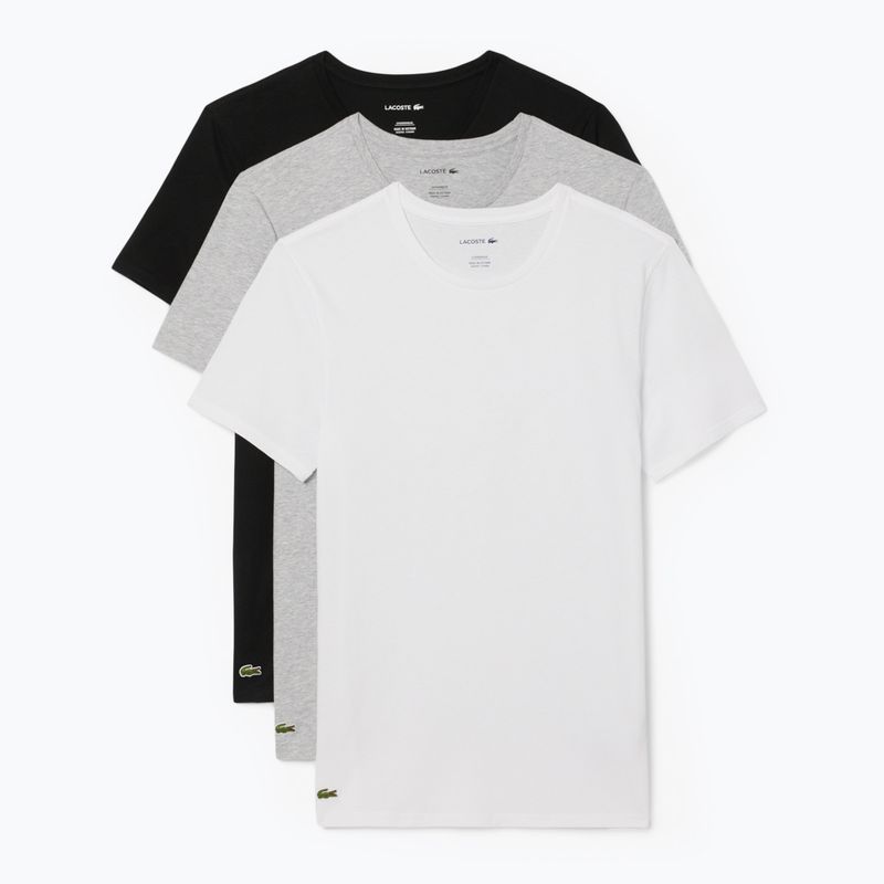 Pánské tričko Lacoste TH9007 3-pak white/silver chine/black 6