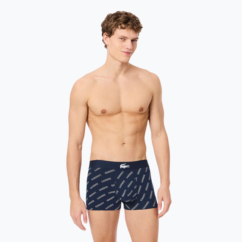 Pánské boxerky Lacoste 5H1288 3-pack navy blue/white/silver ch 2