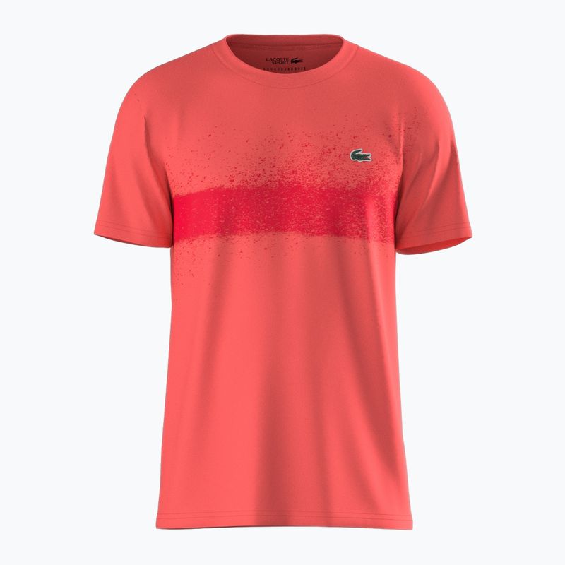 Pánské tenisové tričko Lacoste TH8986 mango tree red/grenadine
