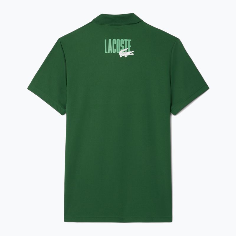Pánské tenisové polo tričko Lacoste Polo DH8963 white/liamone green 6