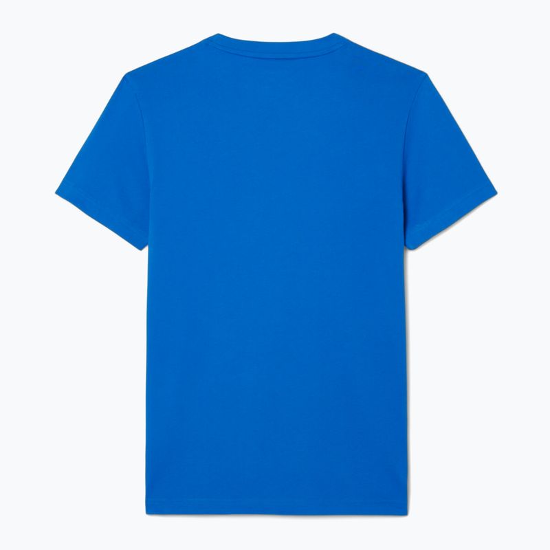 Pánské tenisové tričko Lacoste TH1044 gipsy white/navy blue 5