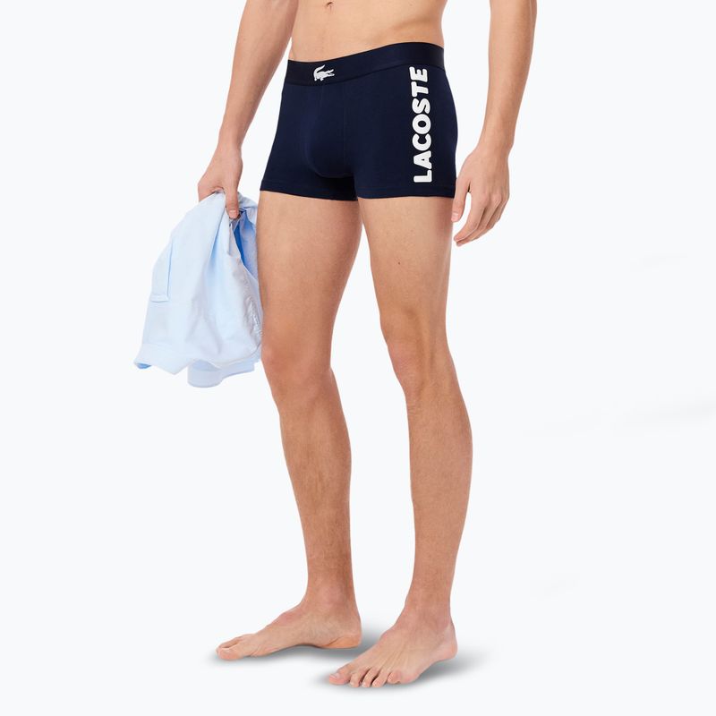 Pánské boxerky Lacoste 5H1291 3-pack navy blue/white/silver ch 3