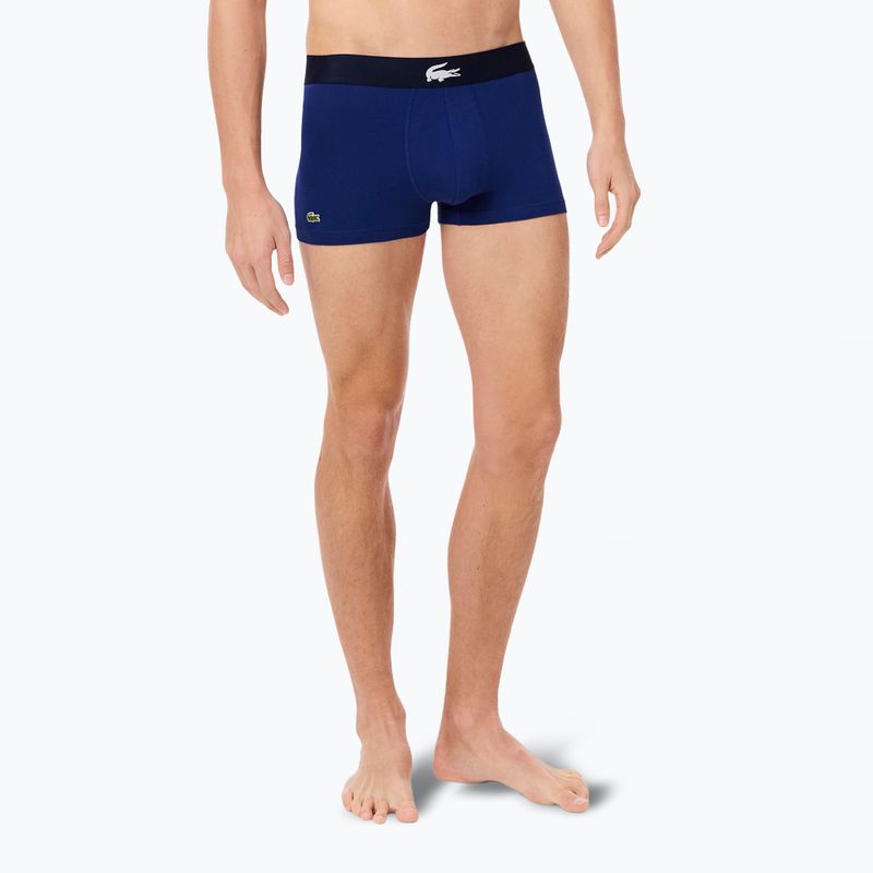 Pánské boxerky Lacoste 5H1291 3-pack navy blue/white/silver ch 5