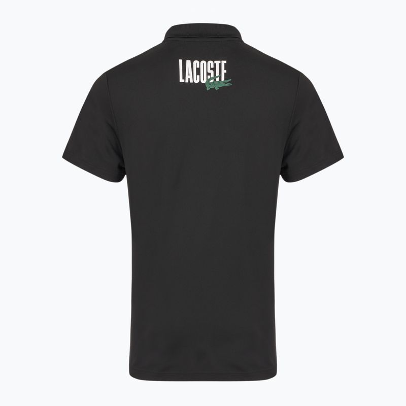Pánské tenisové polo tričko Lacoste Polo DH8963 white/malva black 2