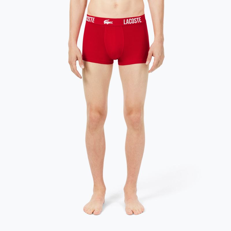 Pánské boxerky Lacoste 5H2393 3 pack black/red/white 3