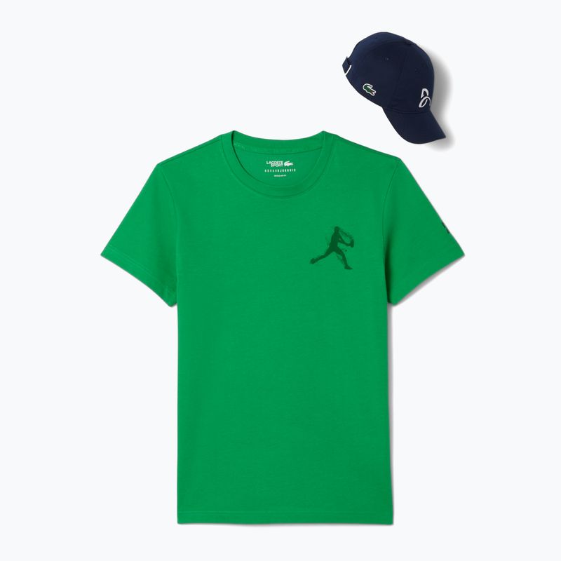 Pánské tenisové tričko Lacoste TH1044 calathea/green