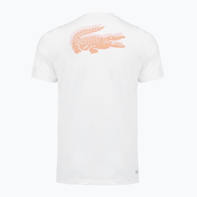 Pánské tenisové tričko Lacoste TH0003 white/blossom 2