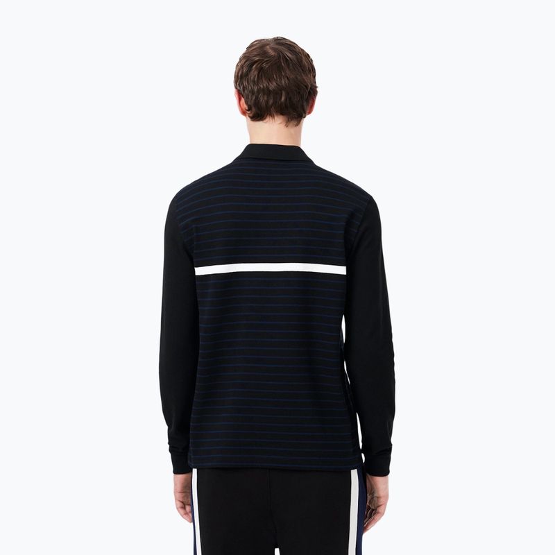Pánské polo tričko Longsleeve Lacoste Polo PH9776 black/navy blue 3