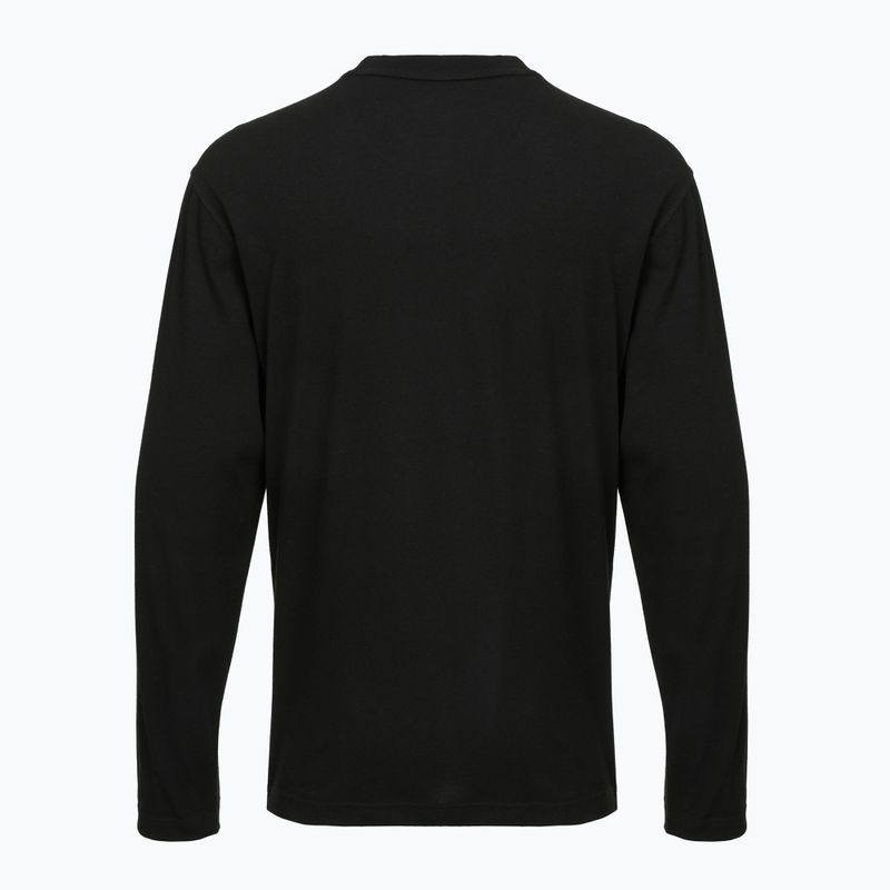 Pánské tričko Longsleeve Lacoste TH7026 V-Neck black 2