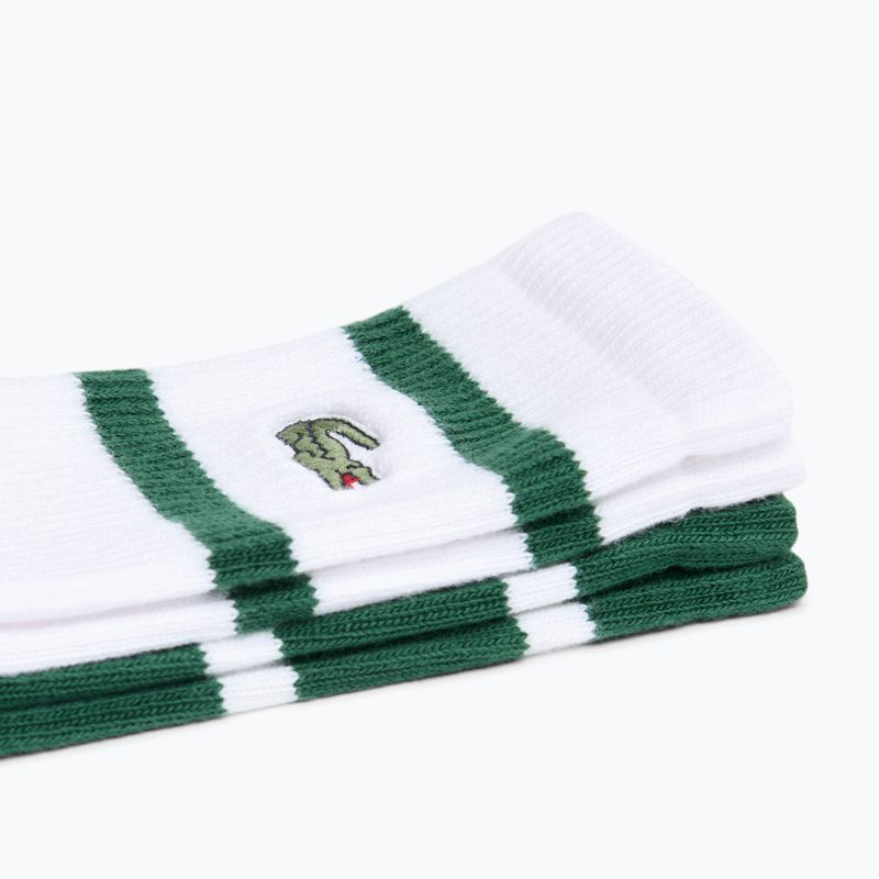 Ponožky Lacoste RA9189 Ankle 3-pak green/white 2