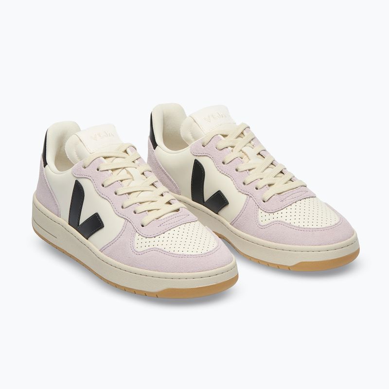 Dámské boty VEJA V-10 Prime Leather pure/black/parme