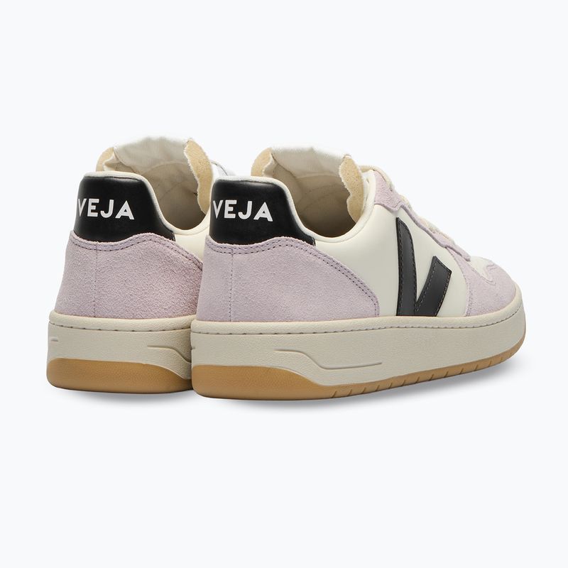 Dámské boty VEJA V-10 Prime Leather pure/black/parme 3