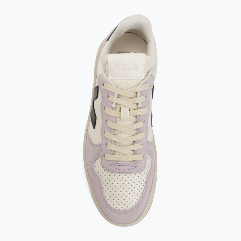 Dámské boty VEJA V-10 Prime Leather pure/black/parme 5