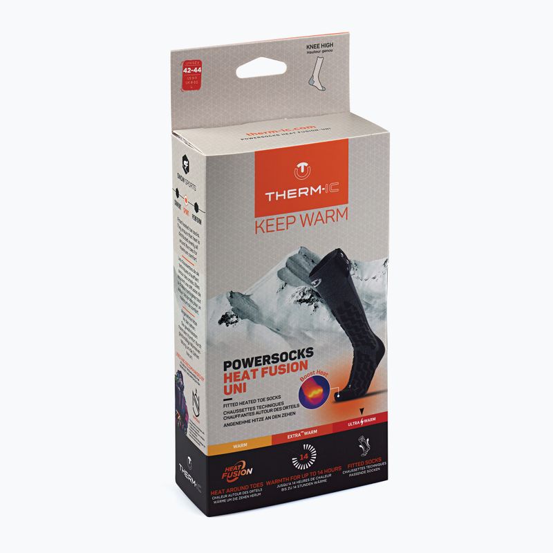 Vyhřívané ponožky Therm-ic Powersocks Heat Fusion Uni grey/ black 7