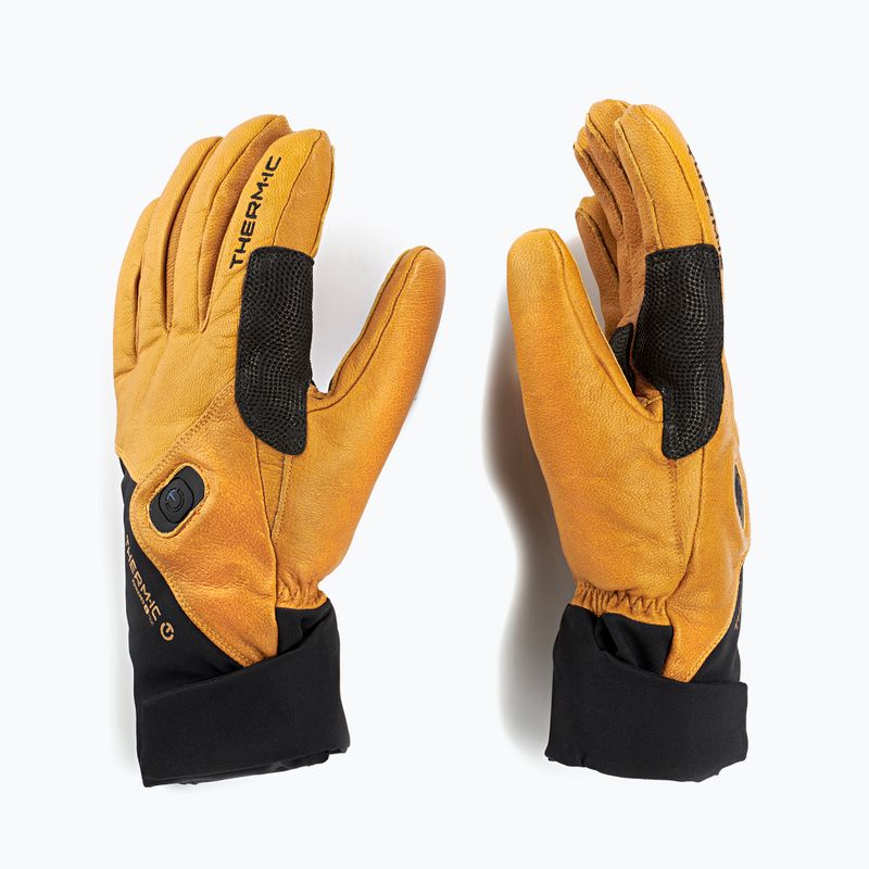 Vyhřívané rukavice Therm-ic Freeride Ultra Heat + Ultra Heat S-Batteries black/light brown 2