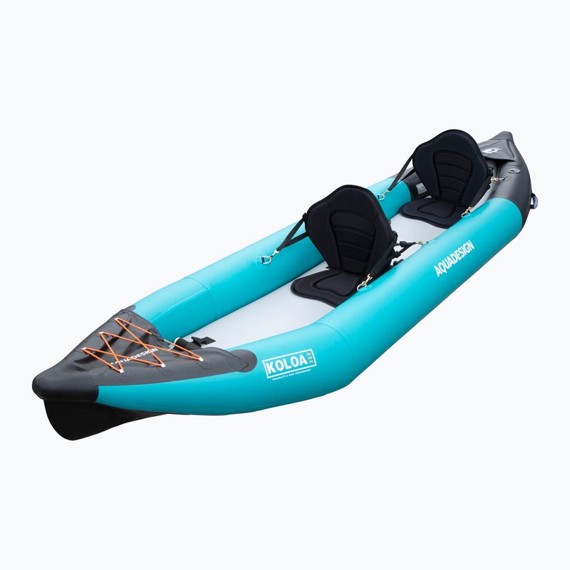 Nafukovací kajak pro 2 osoby AQUADESIGN Koloa 360 cm blue/black 3