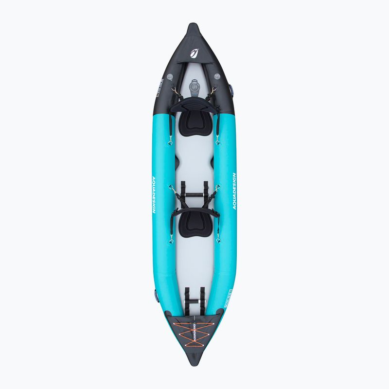 Nafukovací kajak pro 2 osoby AQUADESIGN Koloa 360 cm blue/black 6