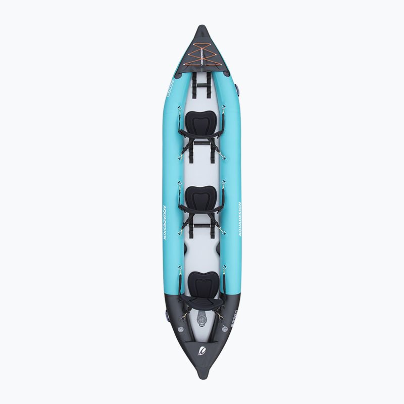 Nafukovací kajak pro 3 osoby AQUADESIGN Koloa 400 cm blue/black 2