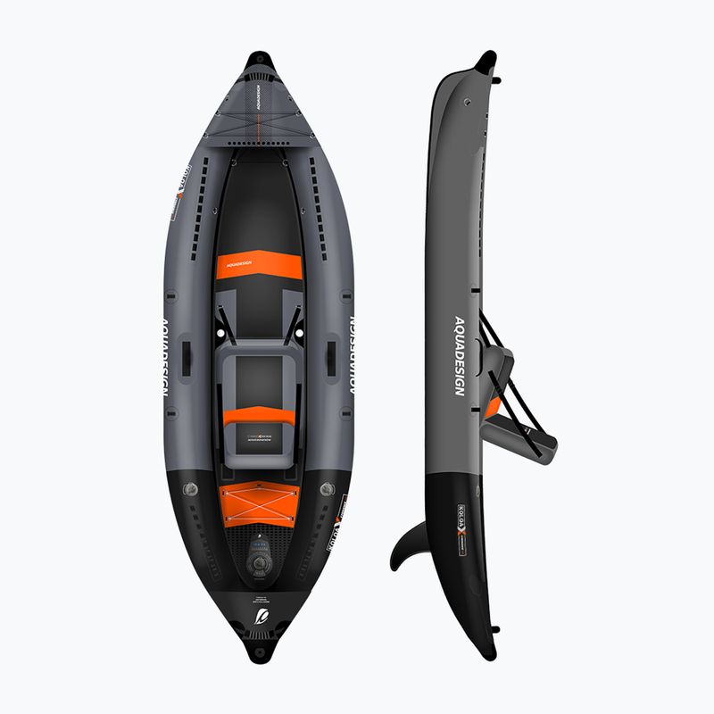 AQUADESIGN Koloa X'Perience 1 305 cm černý/šedý nafukovací kajak pro 1 osobu