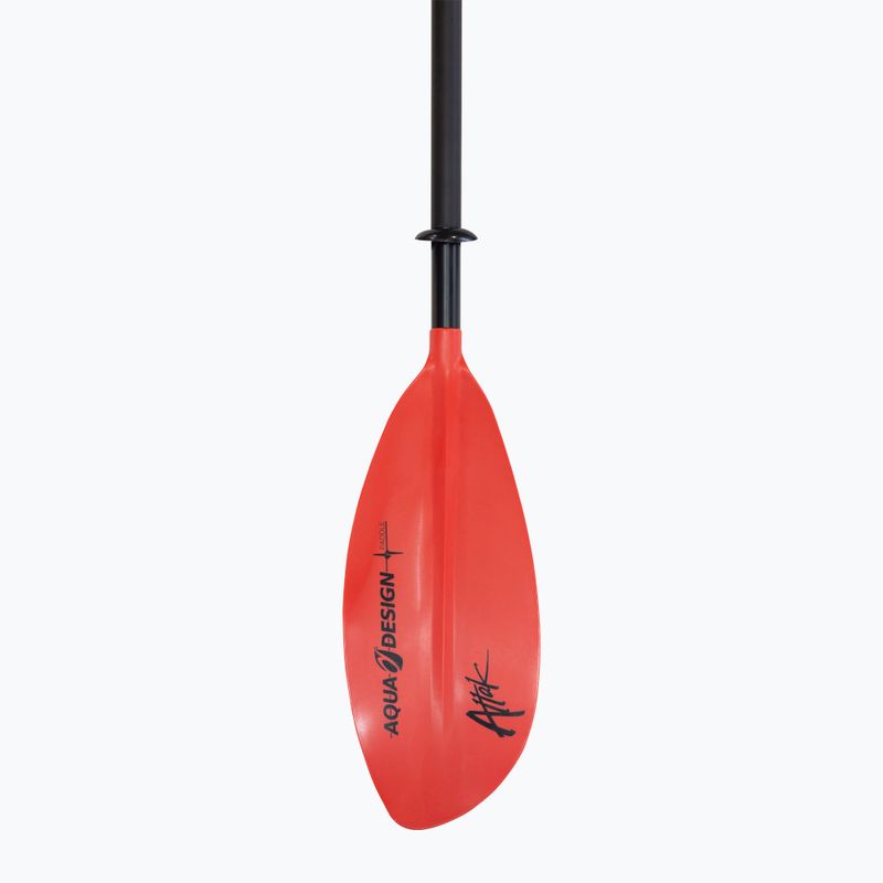 Kajakové pádlo 4 dílné AQUADESIGN K1 Attak 4 red 3