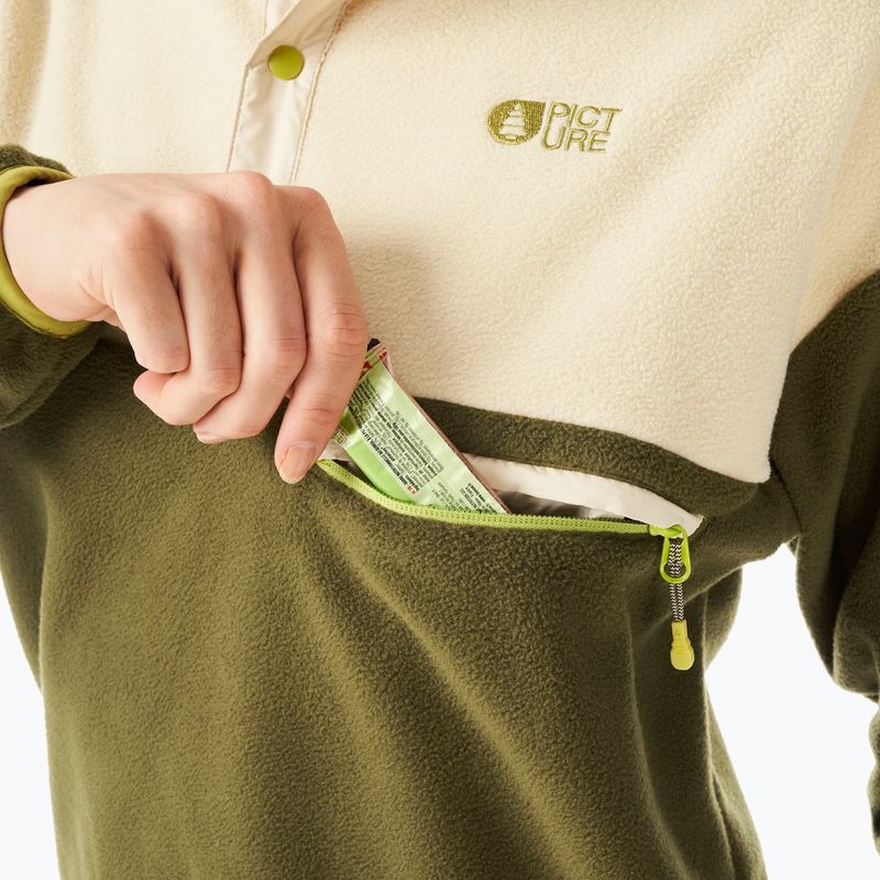 Dámská lyžařská fleecová mikina Picture Arcca 1/4 Zip tobacco 5