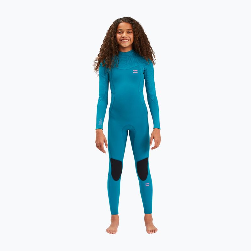 Dětský neopren   Billabong 3/2 Teen Synergy BZ FL Full blue lagoon