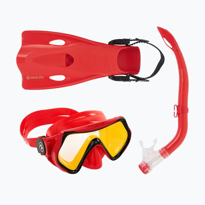 Aqualung Hero Set dětská sada šnorchlů červená SV1160675SM 13