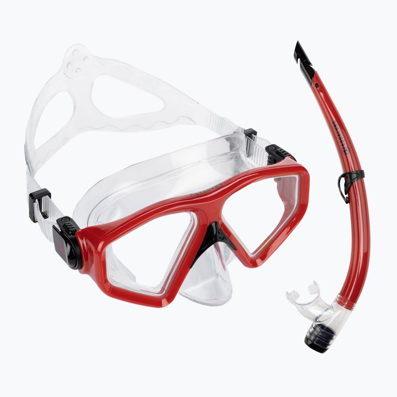 Aqualung Saturn Combo sada maska + šnorchl červená SC3980006