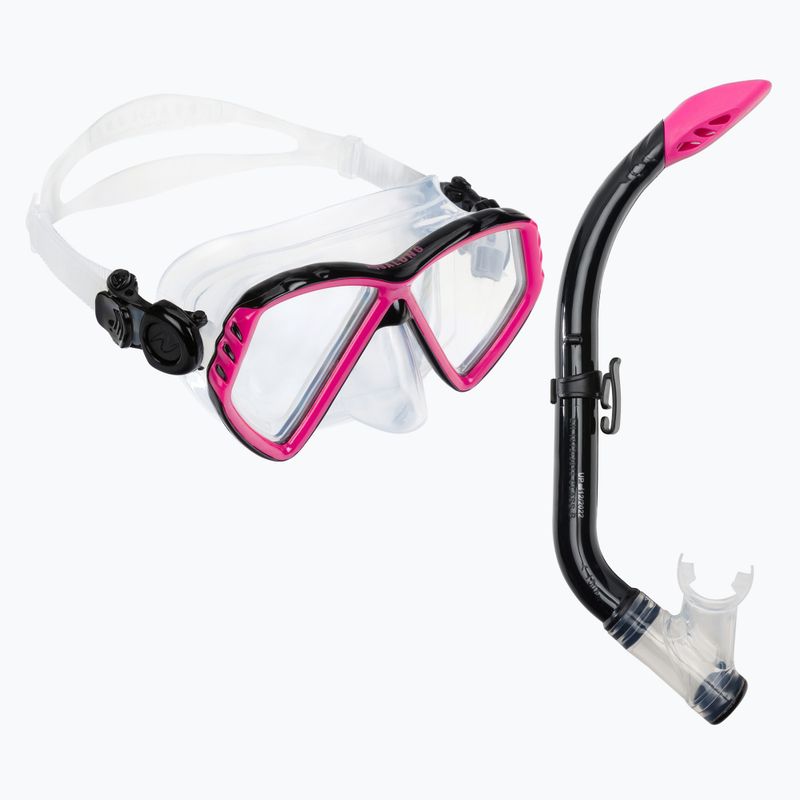 Aqualung Cub Combo dětská sada maska + šnorchl černá/růžová SC3990002