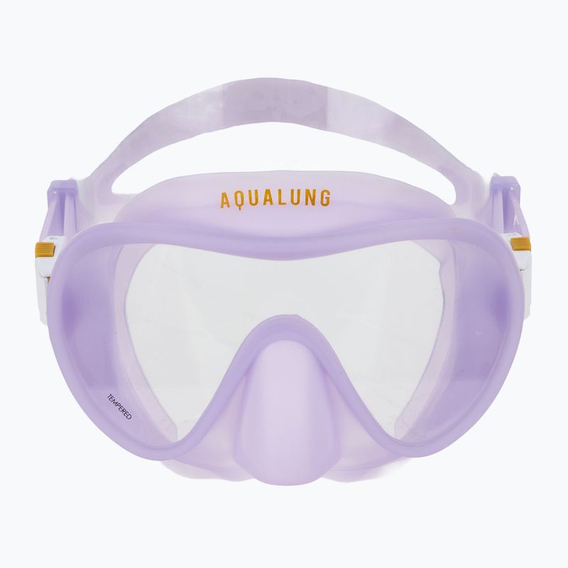 Šnorchlovací sada Aqualung Nabul maska + šnorchl  + ploutve  translucid purple 3