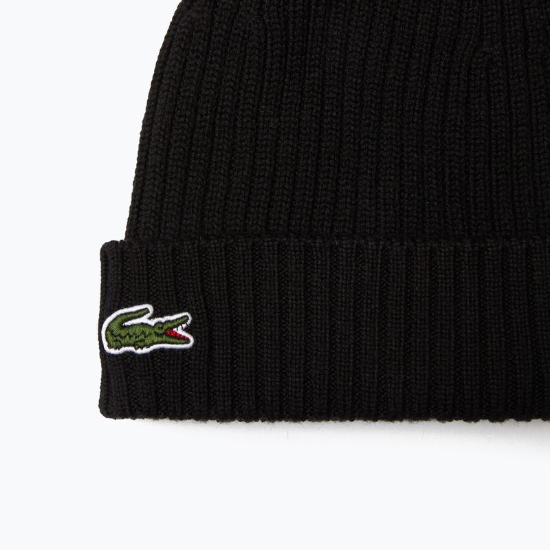 Zimní čepice Lacoste RB0001 black 2